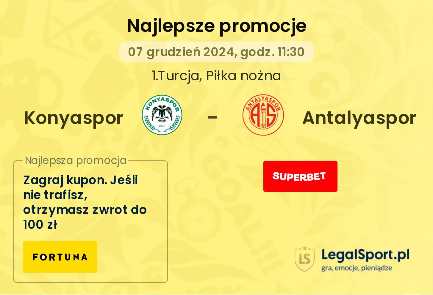 Konyaspor - Antalyaspor promocje bonusy na mecz