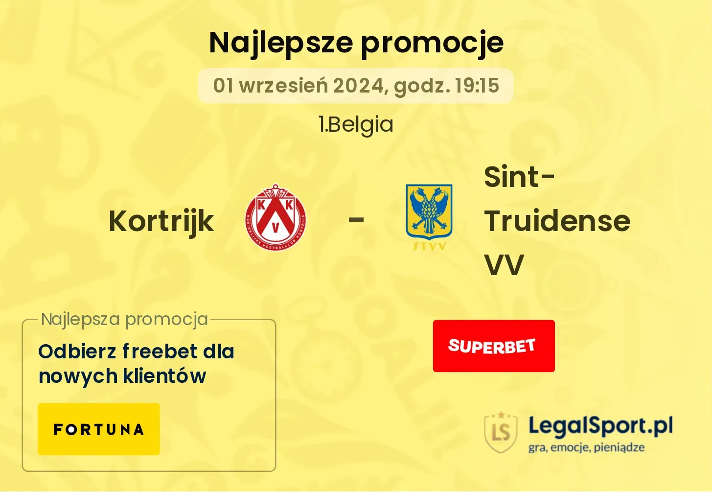 Kortrijk - Sint-Truidense VV promocje bonusy na mecz