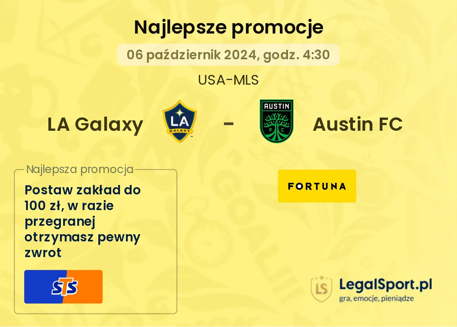 LA Galaxy - Austin FC promocje bonusy na mecz