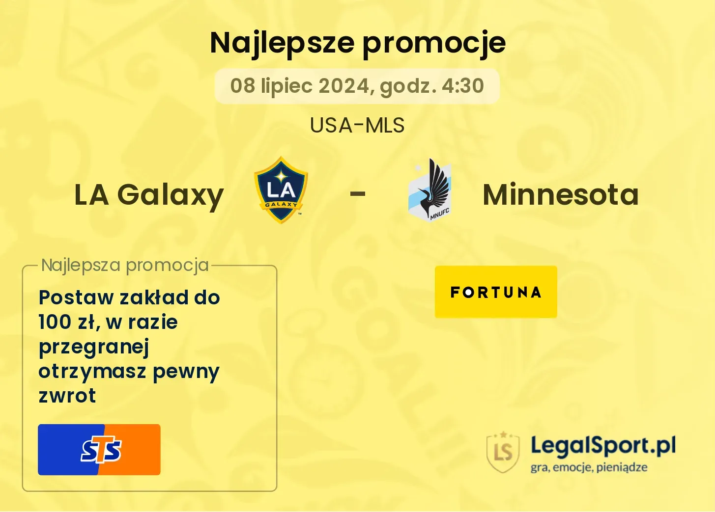 Minnesota - LA Galaxy promocje bukmacherskie