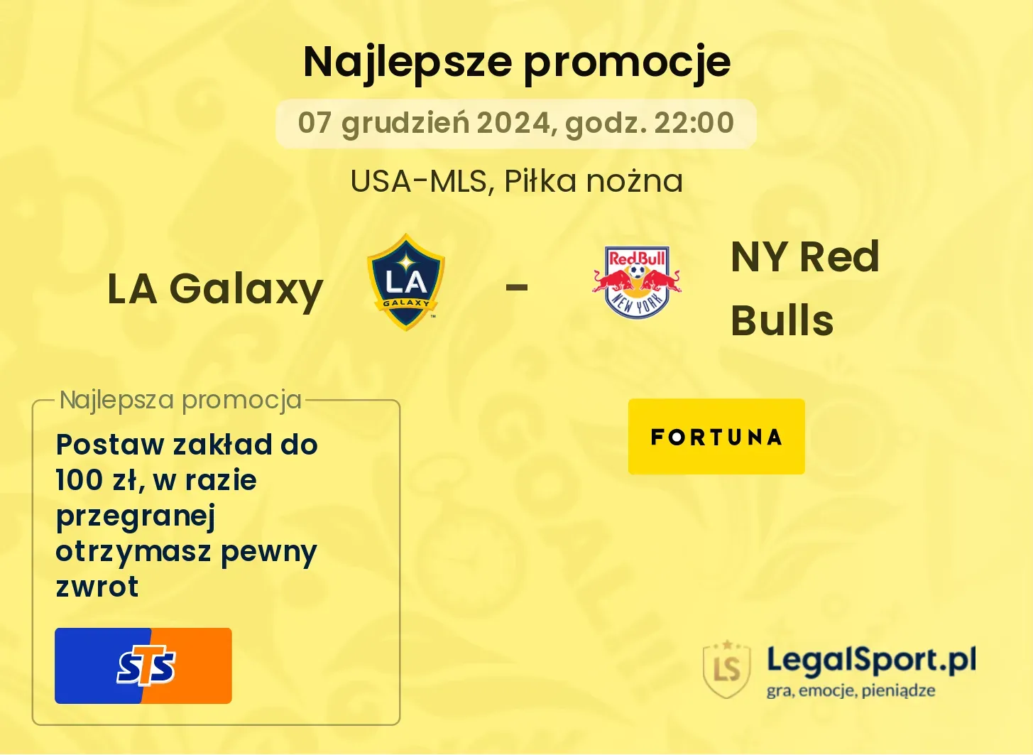 LA Galaxy - NY Red Bulls promocje bonusy na mecz