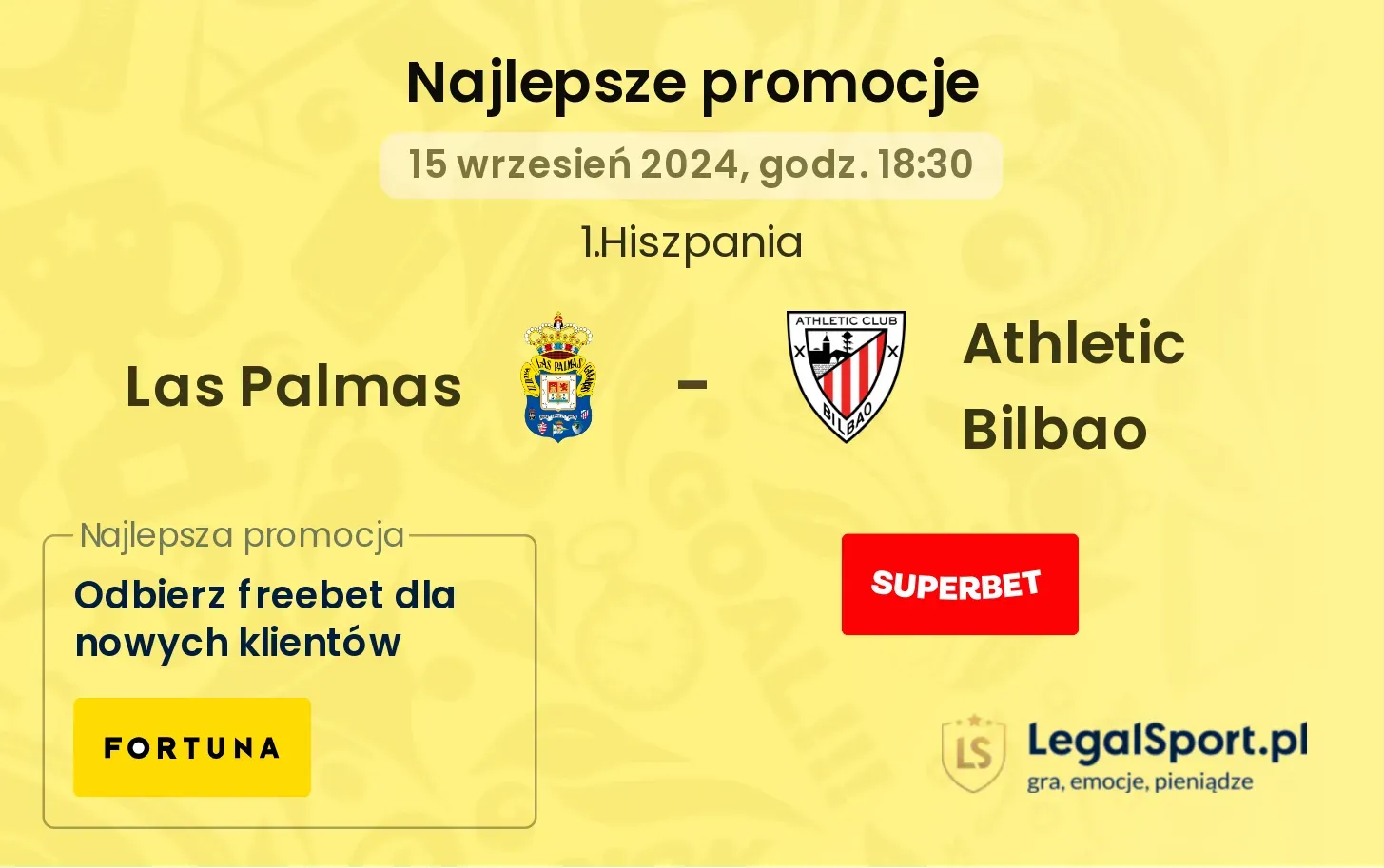 Las Palmas - Athletic Bilbao promocje bonusy na mecz