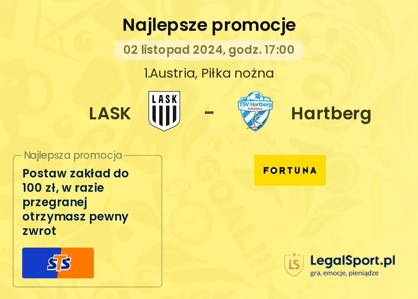 LASK - Hartberg promocje bonusy na mecz