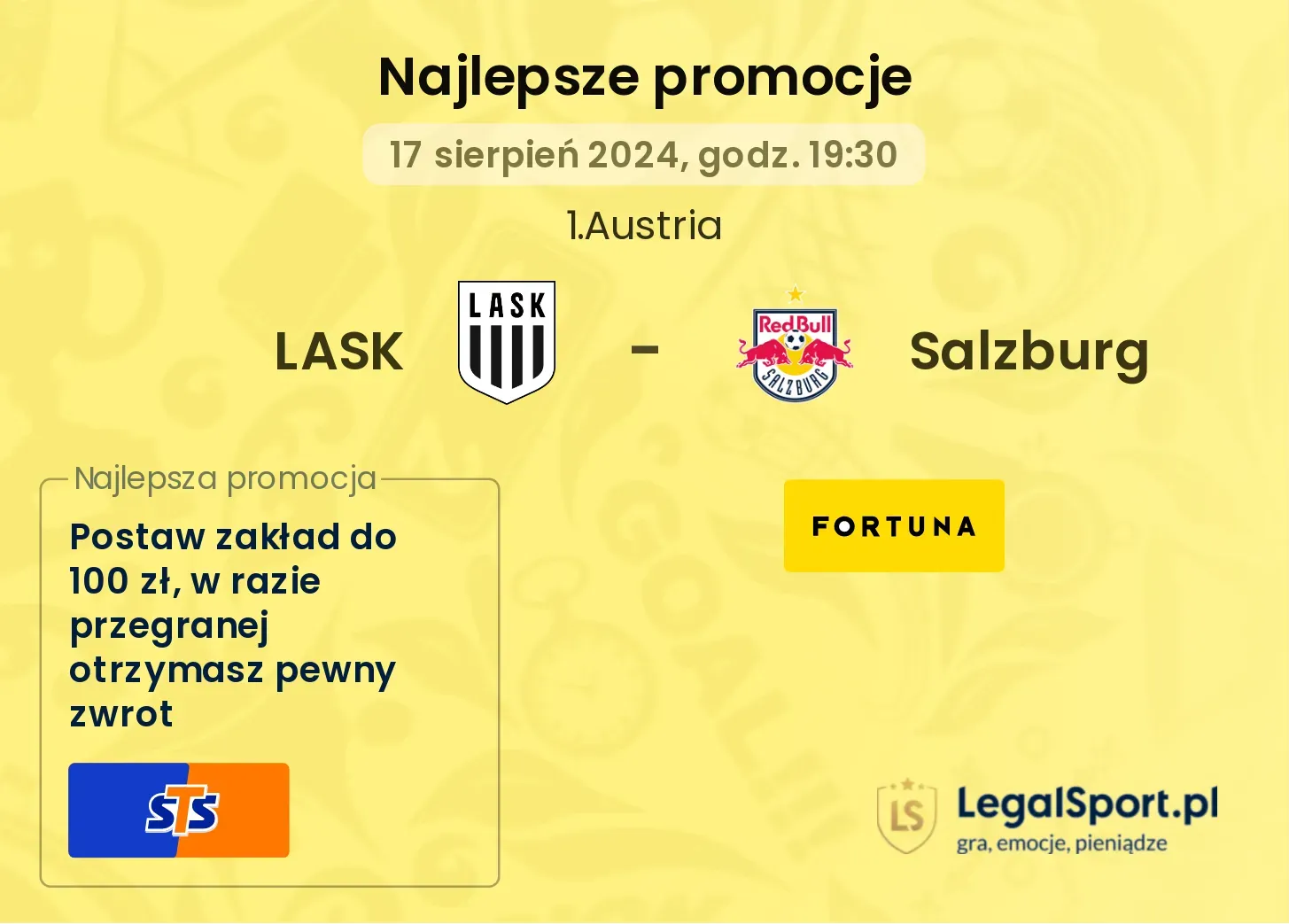 LASK - Salzburg promocje bonusy na mecz