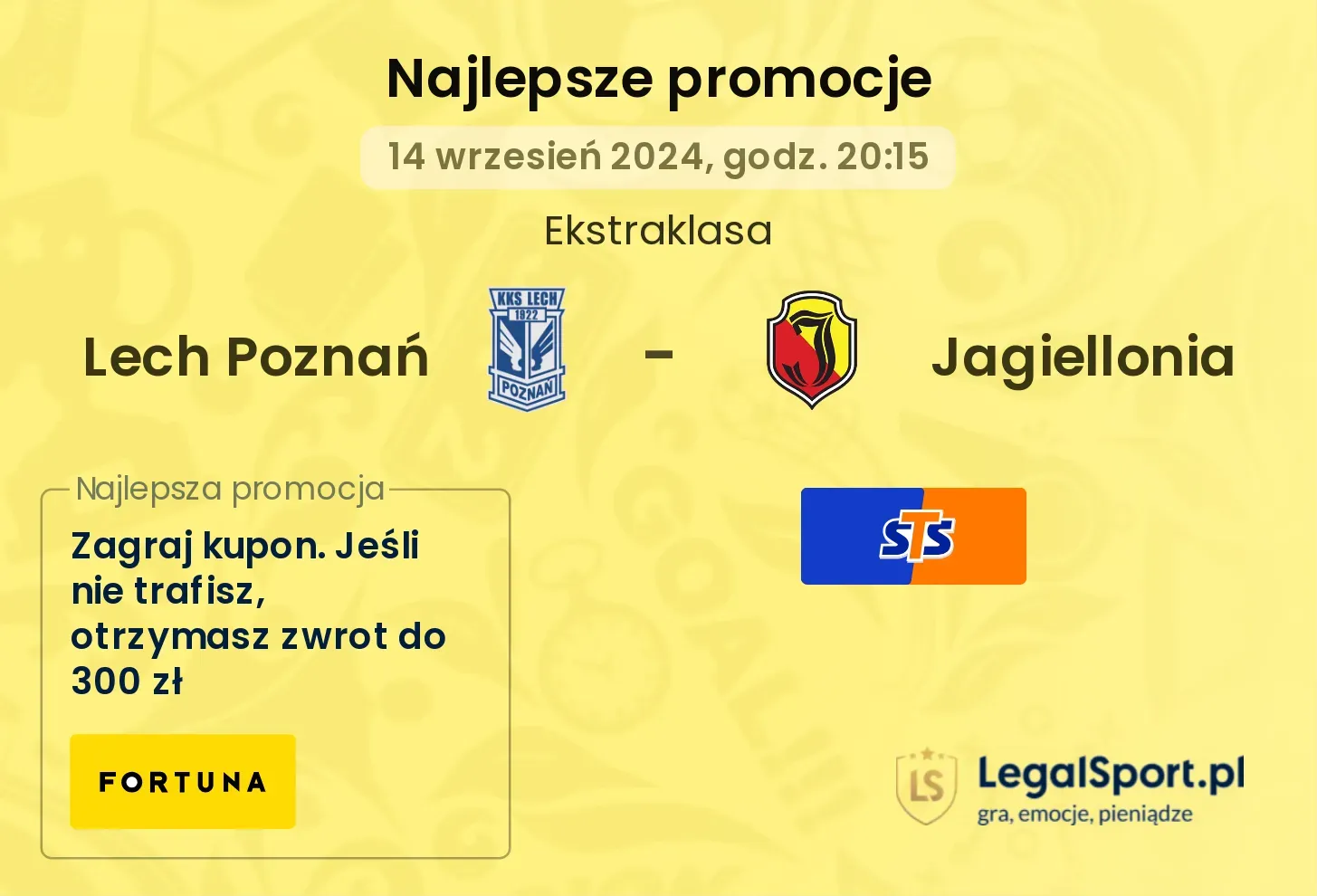 Lech Poznań - Jagiellonia promocje u bukmacherów 14.09, 20:15