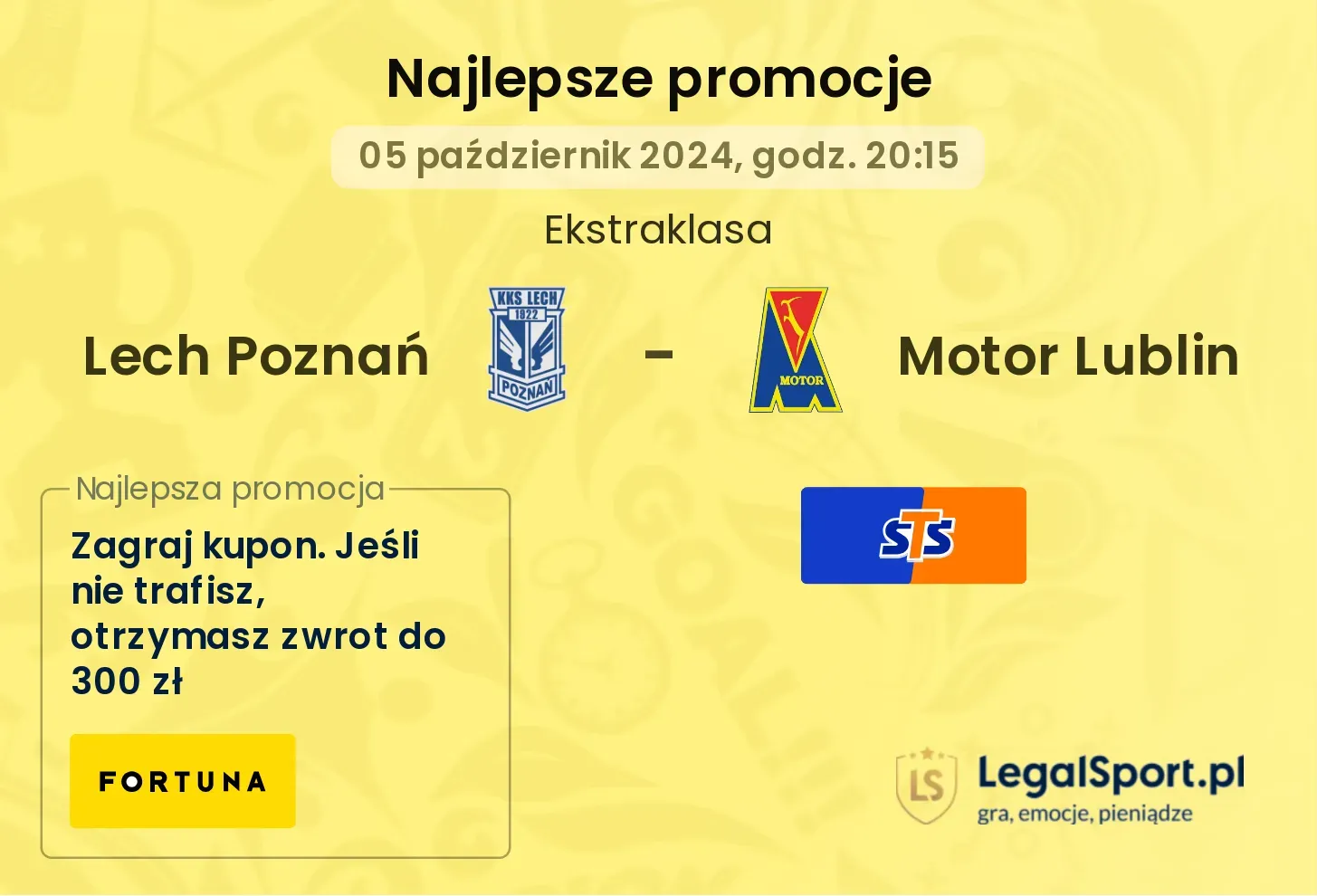 Lech Poznań - Motor Lublin promocje bonusy na mecz