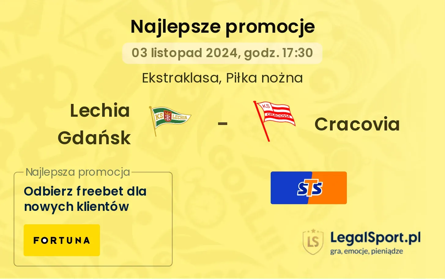 Lechia Gdańsk - Cracovia promocje bonusy na mecz