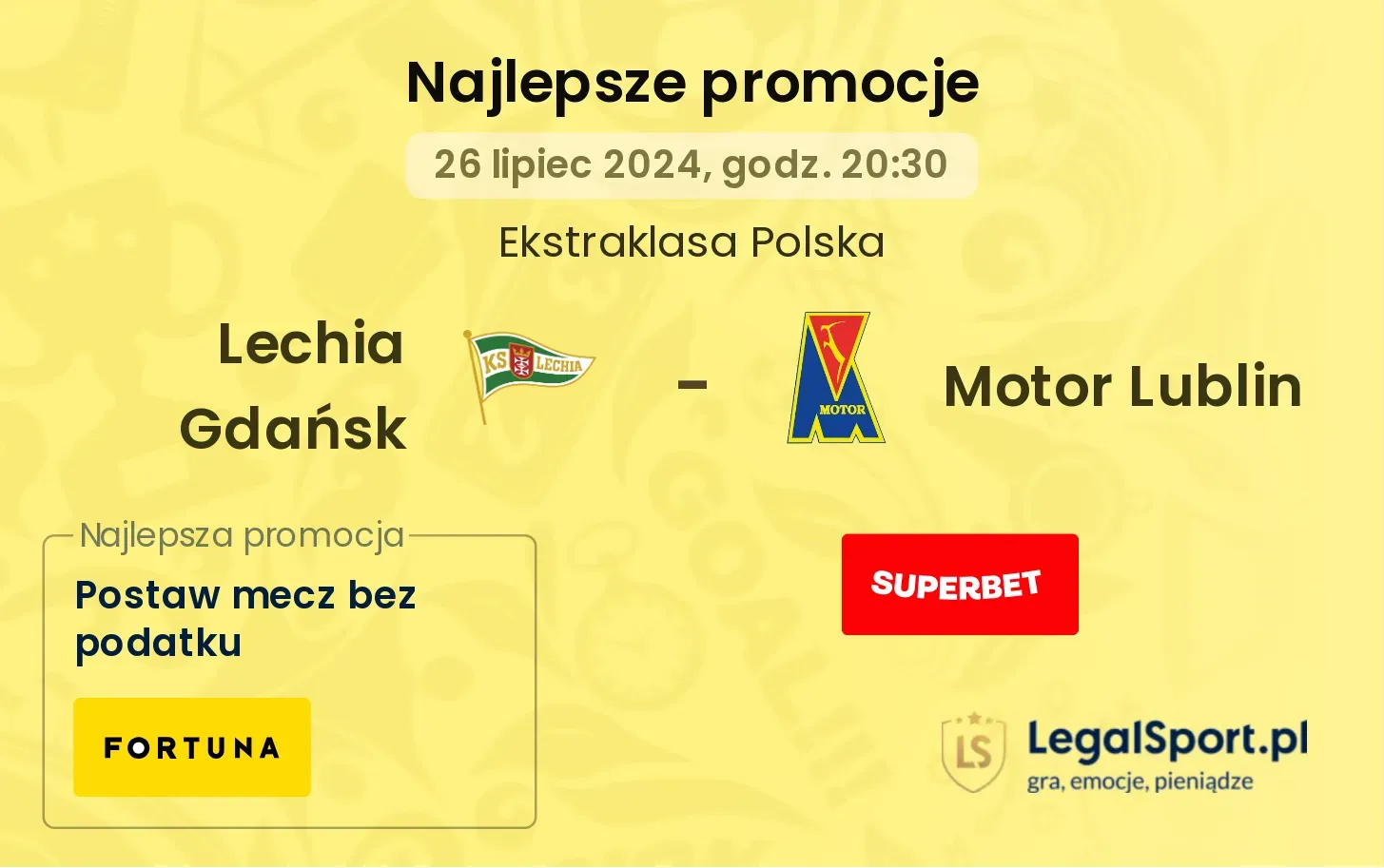 Lechia Gdańsk - Motor Lublin promocje bonusy na mecz