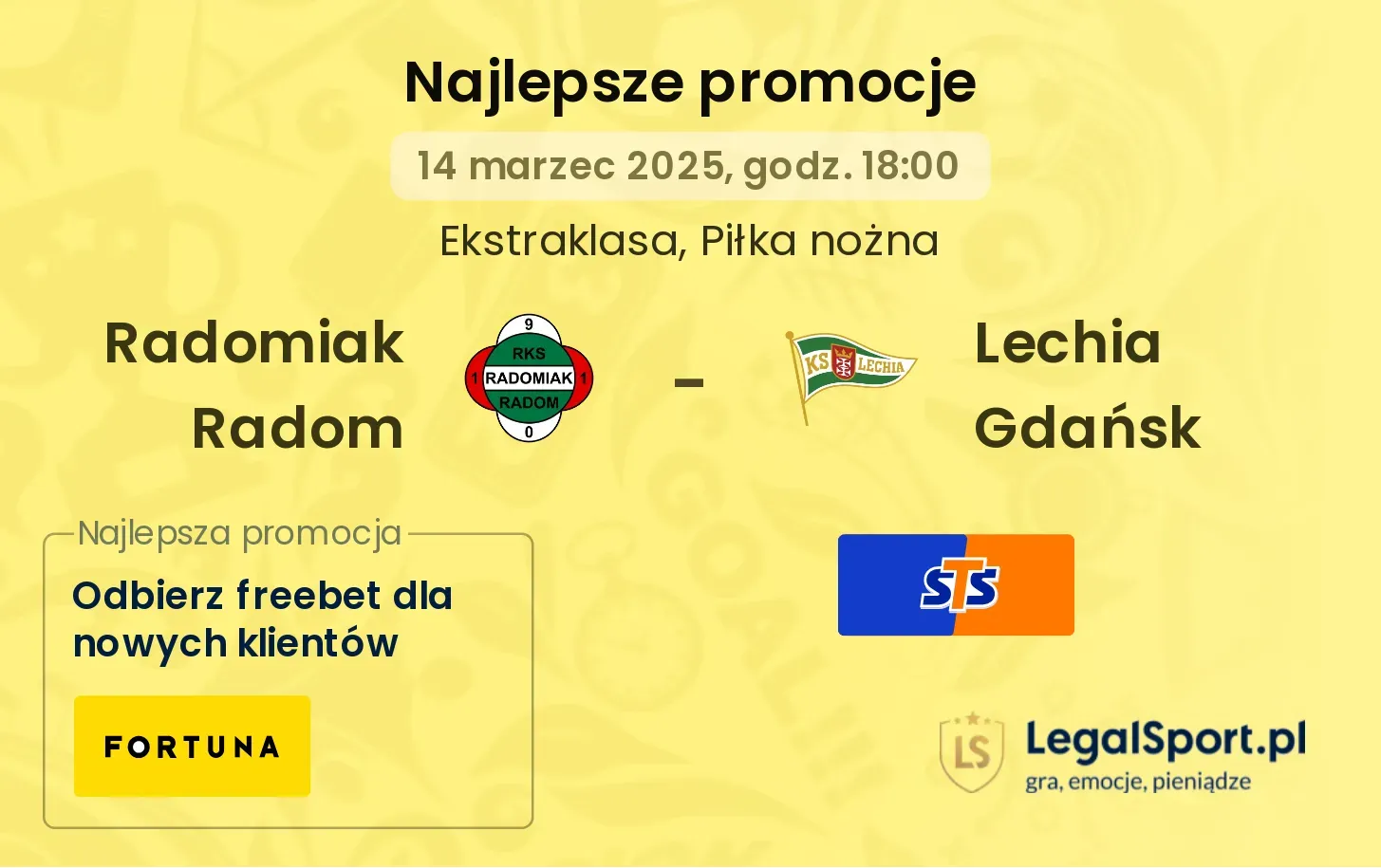 Radomiak Radom - Lechia Gdańsk promocje bukmacherskie