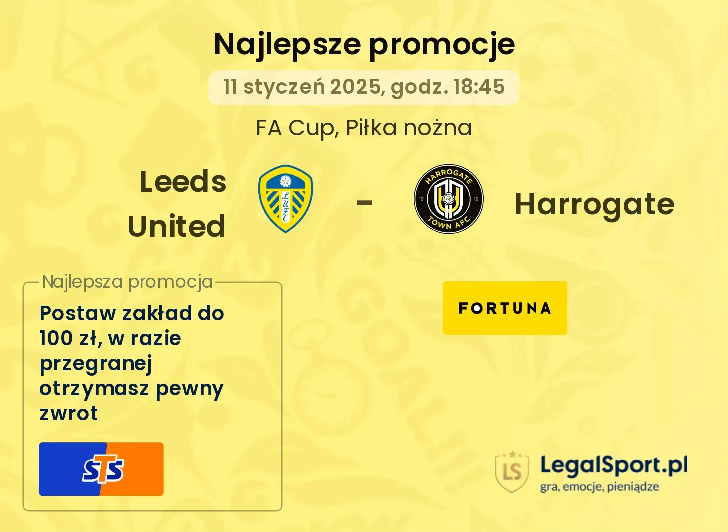 Leeds United - Harrogate promocje bonusy na mecz