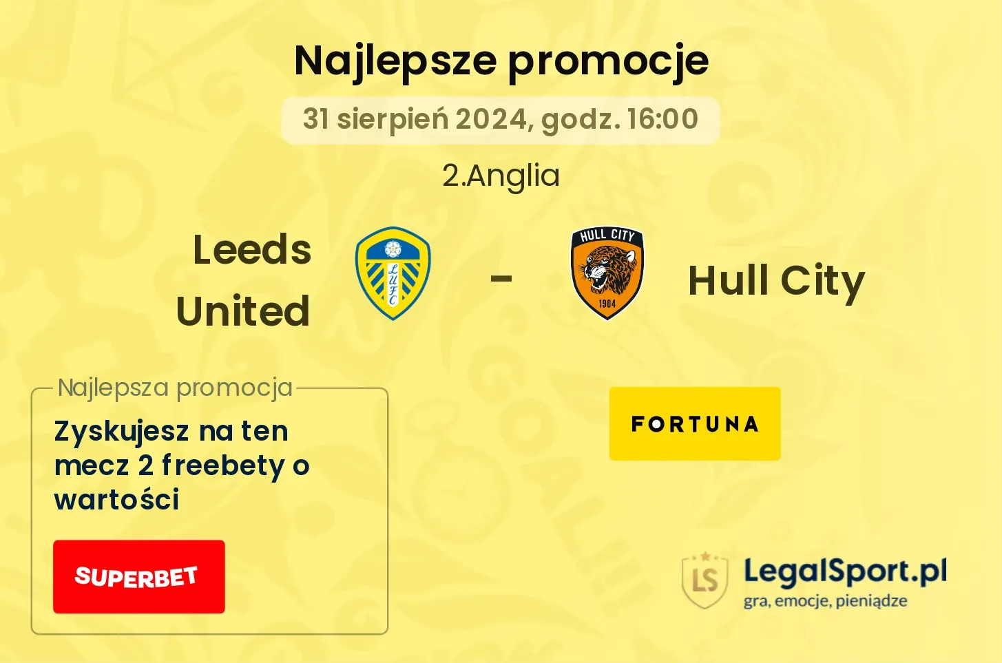 Leeds United - Hull City promocje bonusy na mecz