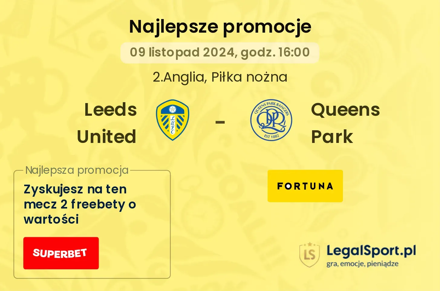 Leeds United - Queens Park promocje bonusy na mecz