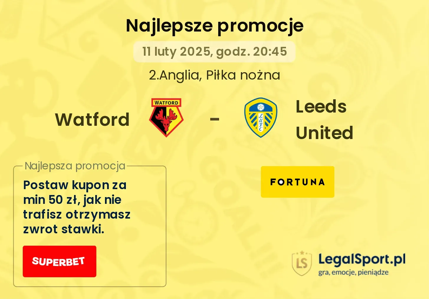 Watford - Leeds United promocje u bukmacherów