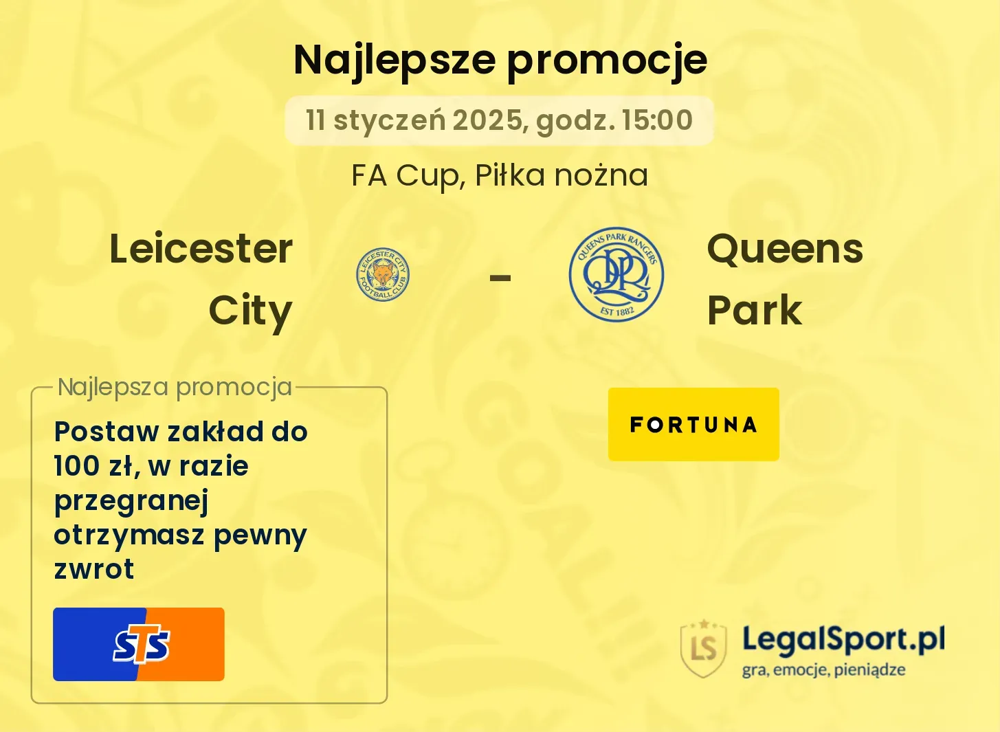 Leicester City - Queens Park promocje bonusy na mecz