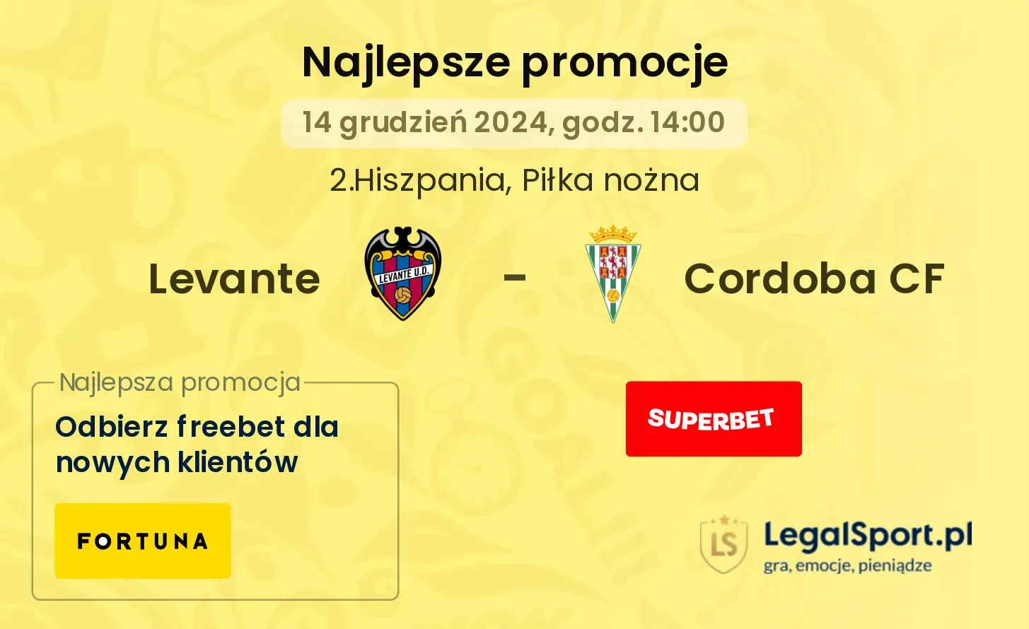 Levante - Cordoba CF promocje bonusy na mecz