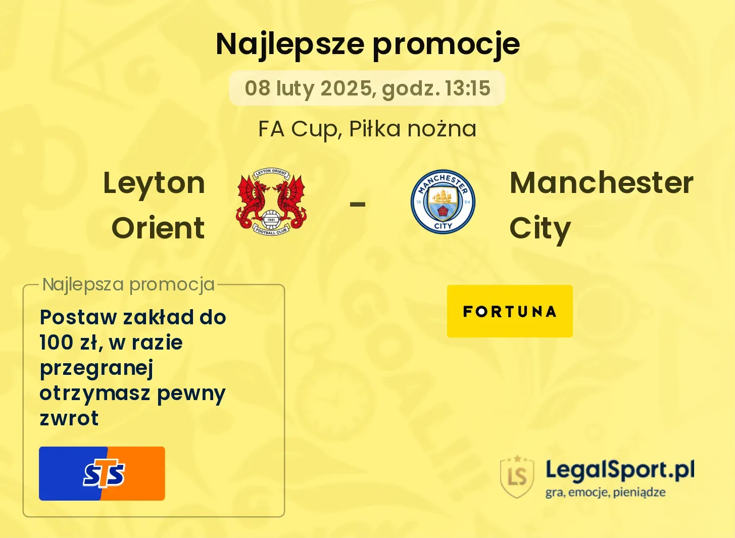 Leyton Orient - Manchester City promocje bonusy na mecz