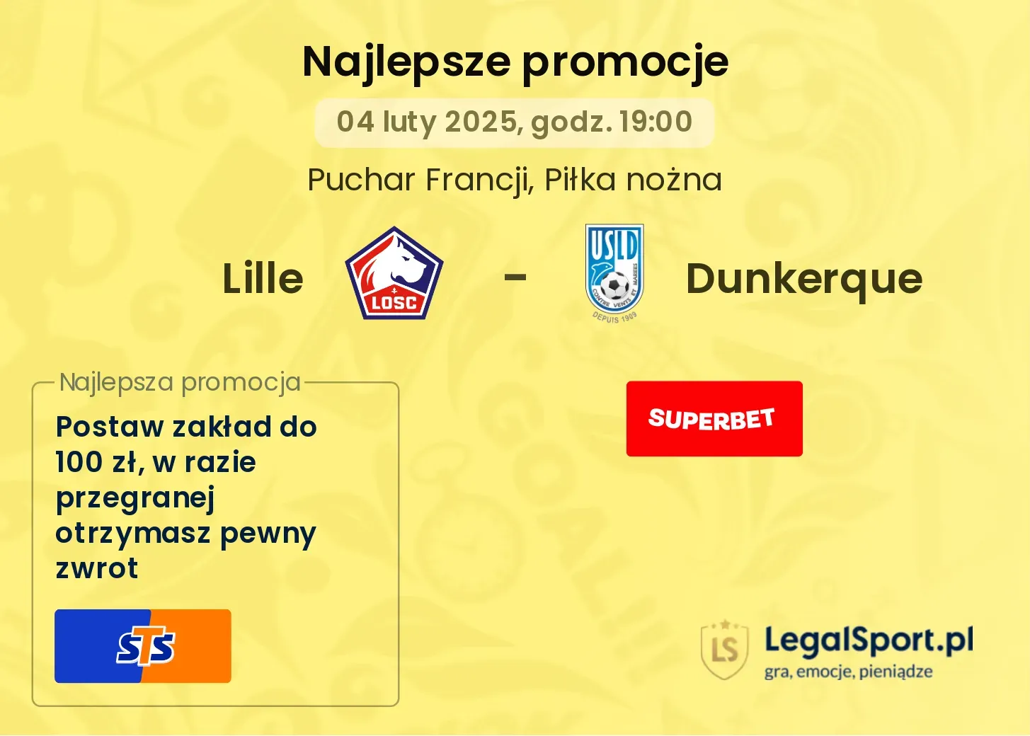 Lille - Dunkerque promocje bonusy na mecz