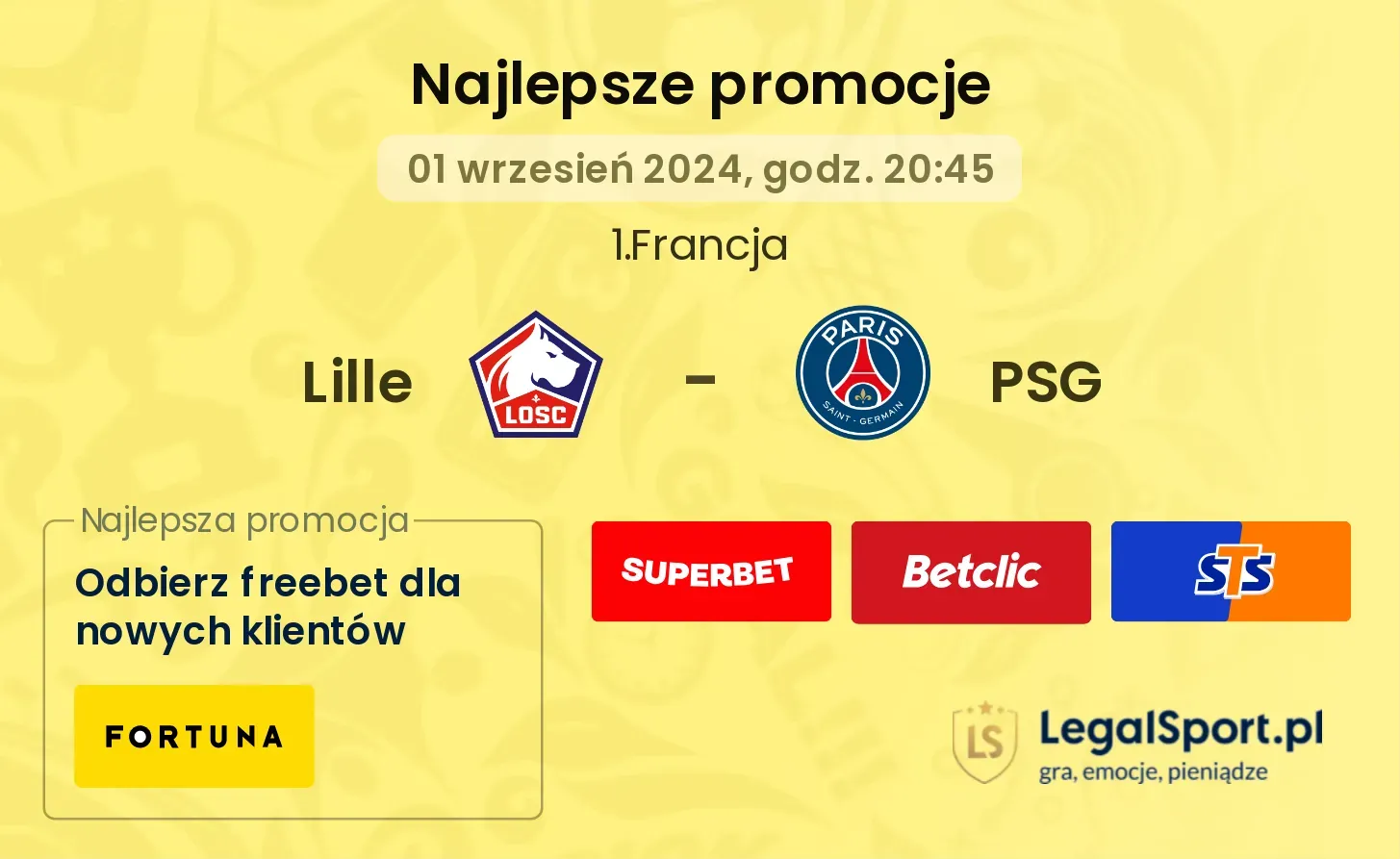 Lille - PSG promocje bonusy na mecz