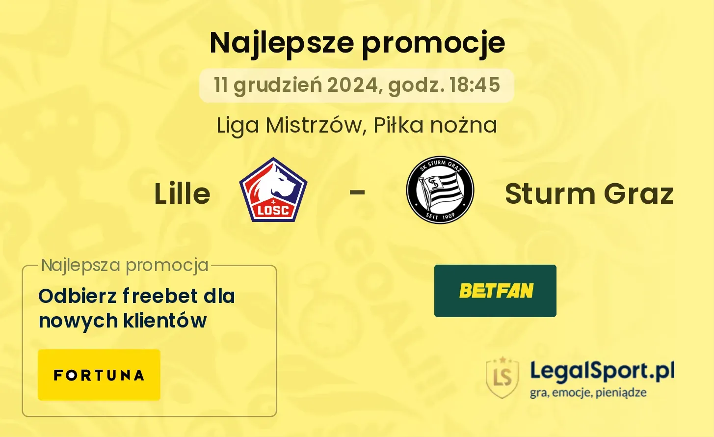 Lille - Sturm Graz promocje bonusy na mecz