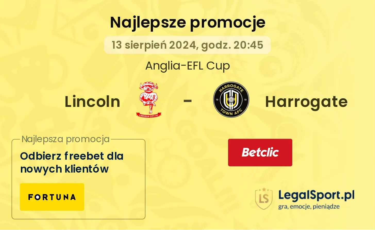 Lincoln - Harrogate promocje bonusy na mecz