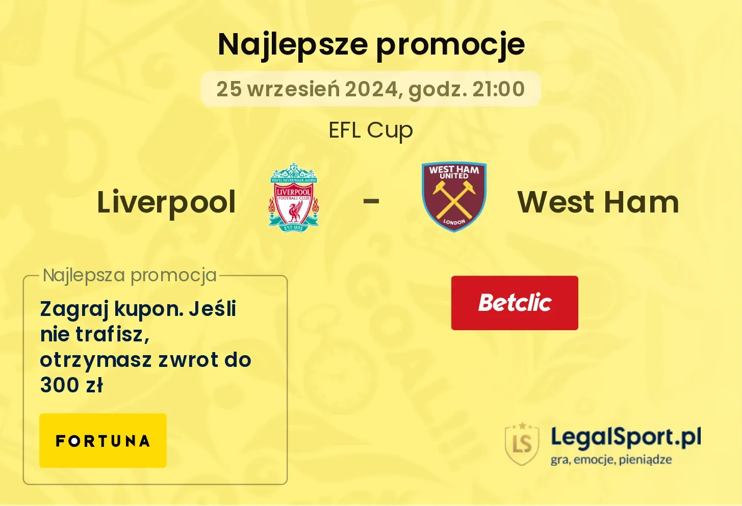 Liverpool - West Ham promocje bonusy na mecz