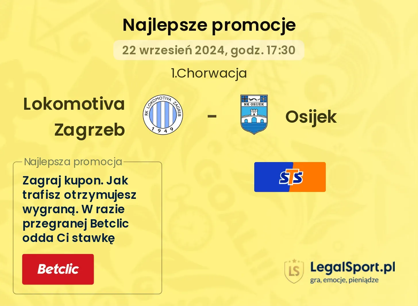 Lokomotiva Zagrzeb - Osijek promocje bonusy na mecz