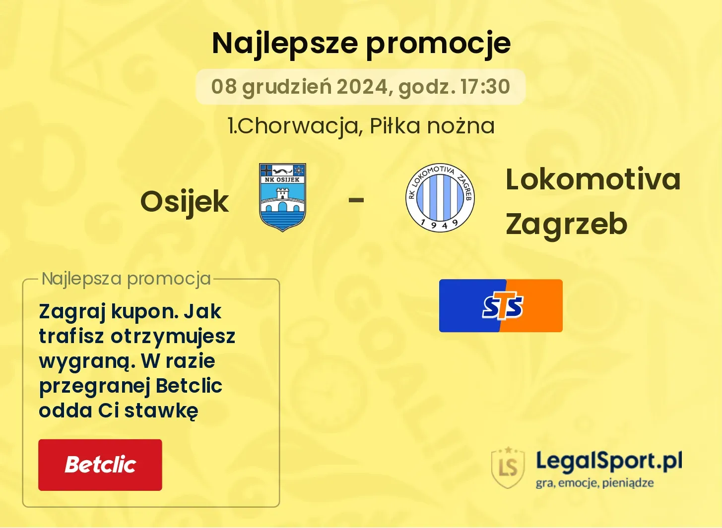 Osijek - Lokomotiva Zagrzeb promocje u bukmacherów