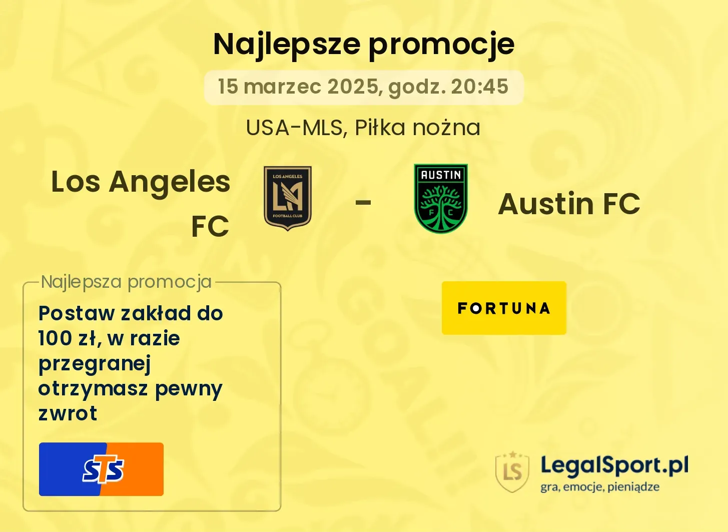 Los Angeles FC - Austin FC promocje bukmacherskie