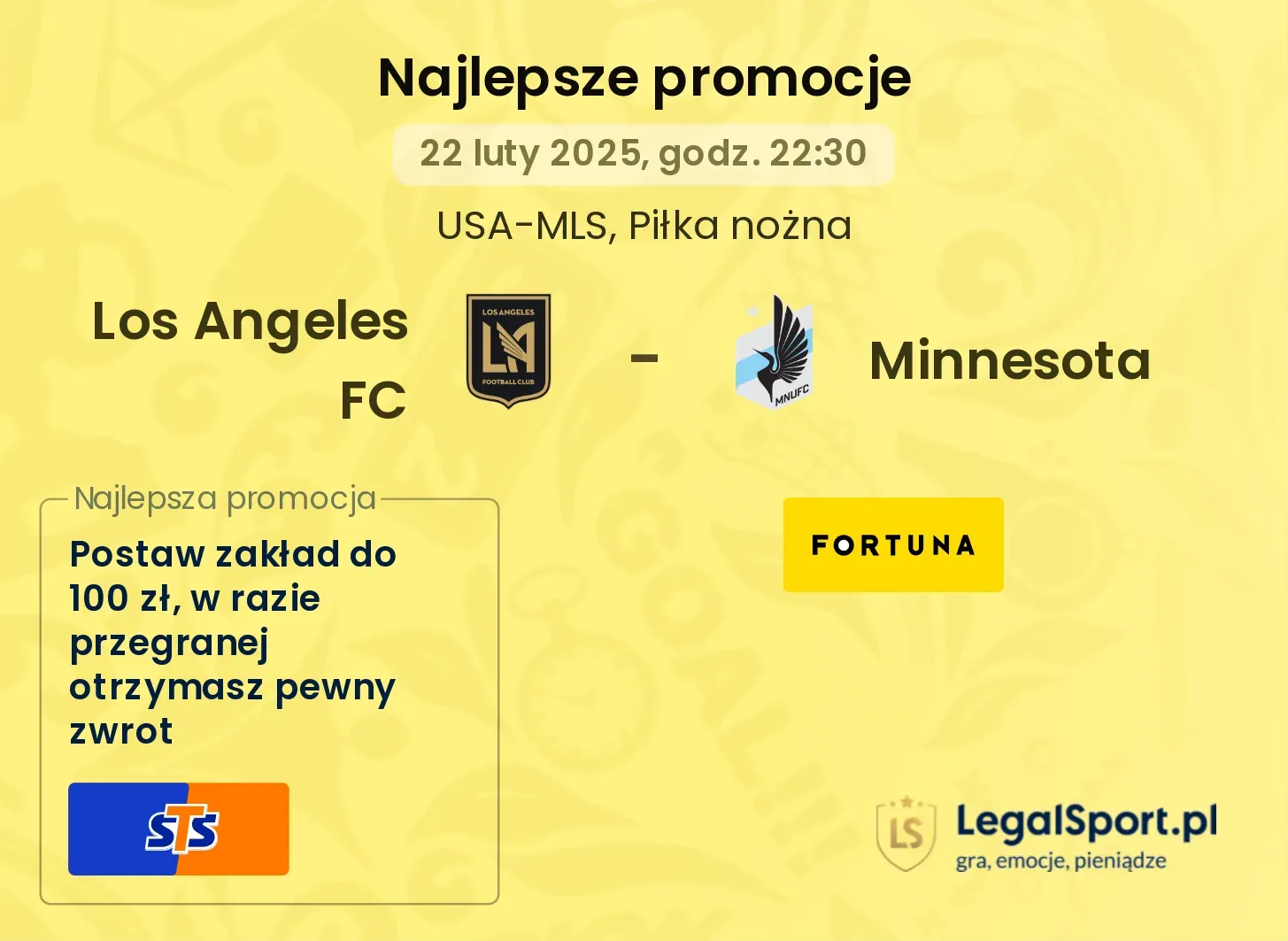 Los Angeles FC - Minnesota promocje bonusy na mecz