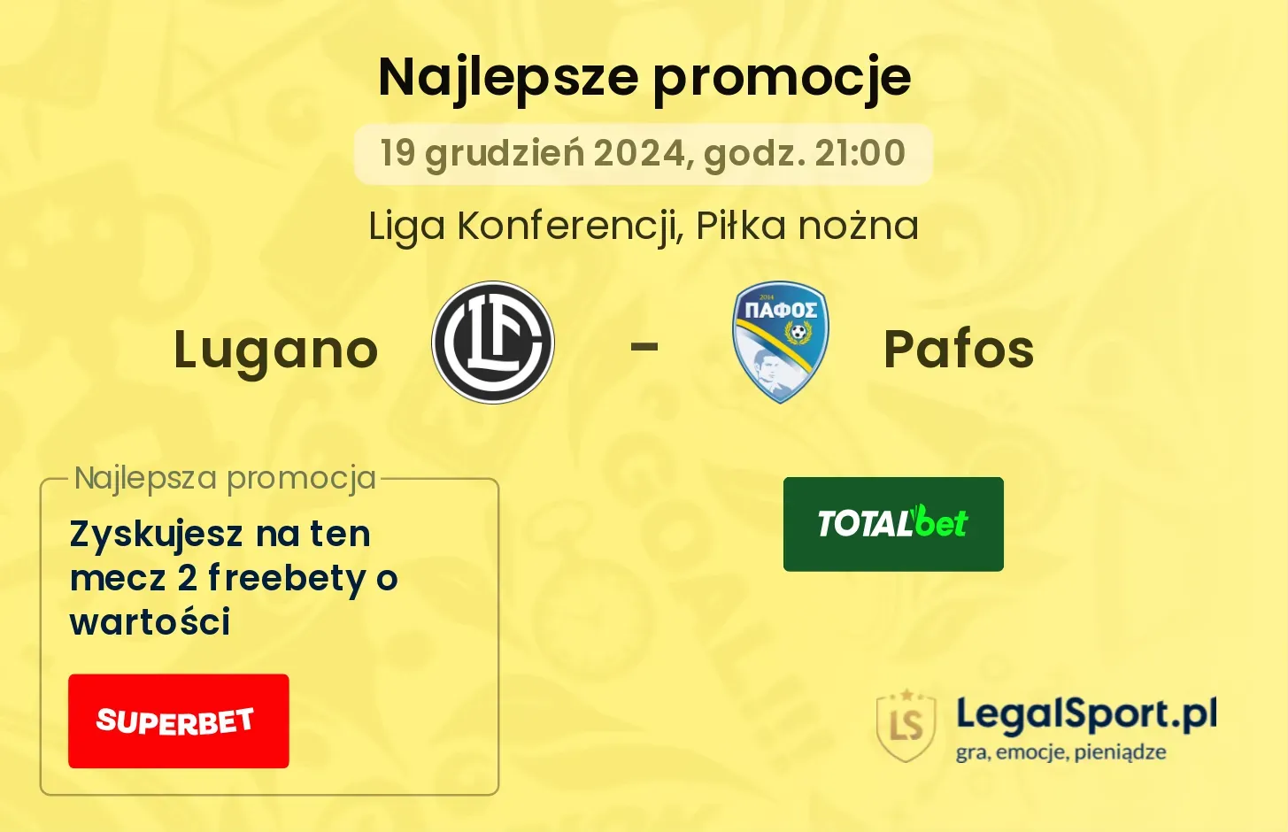 Lugano - Pafos promocje bonusy na mecz