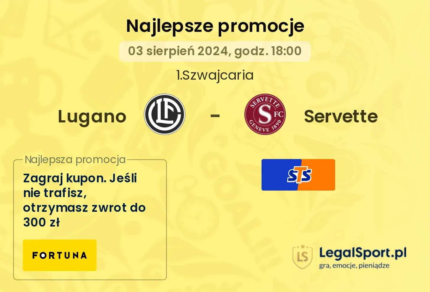 Lugano - Servette promocje bonusy na mecz