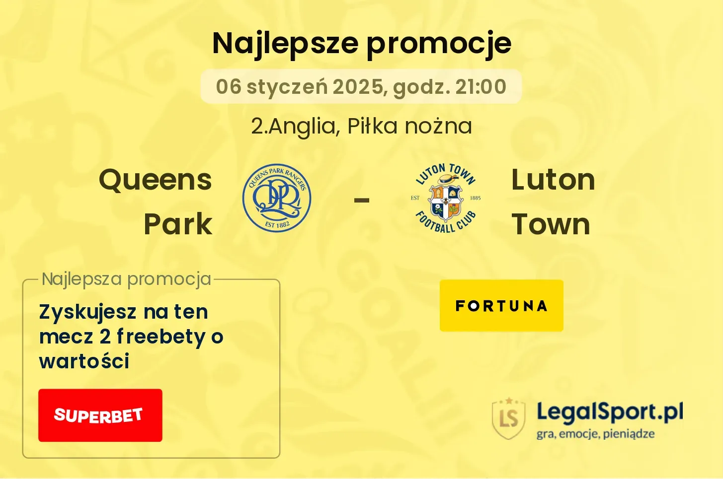 Queens Park - Luton Town promocje u bukmacherów