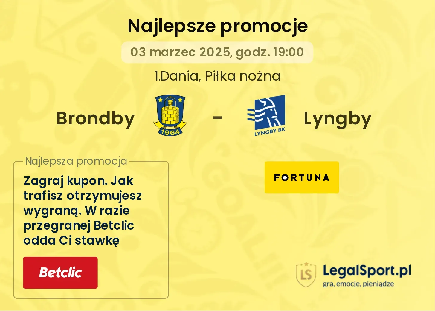 Brondby - Lyngby promocje u bukmacherów