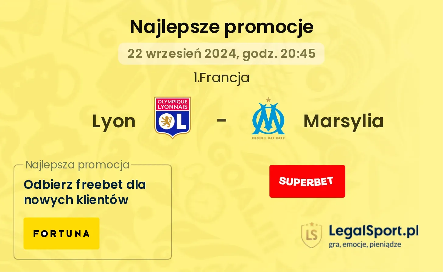 Lyon - Marsylia promocje bonusy na mecz