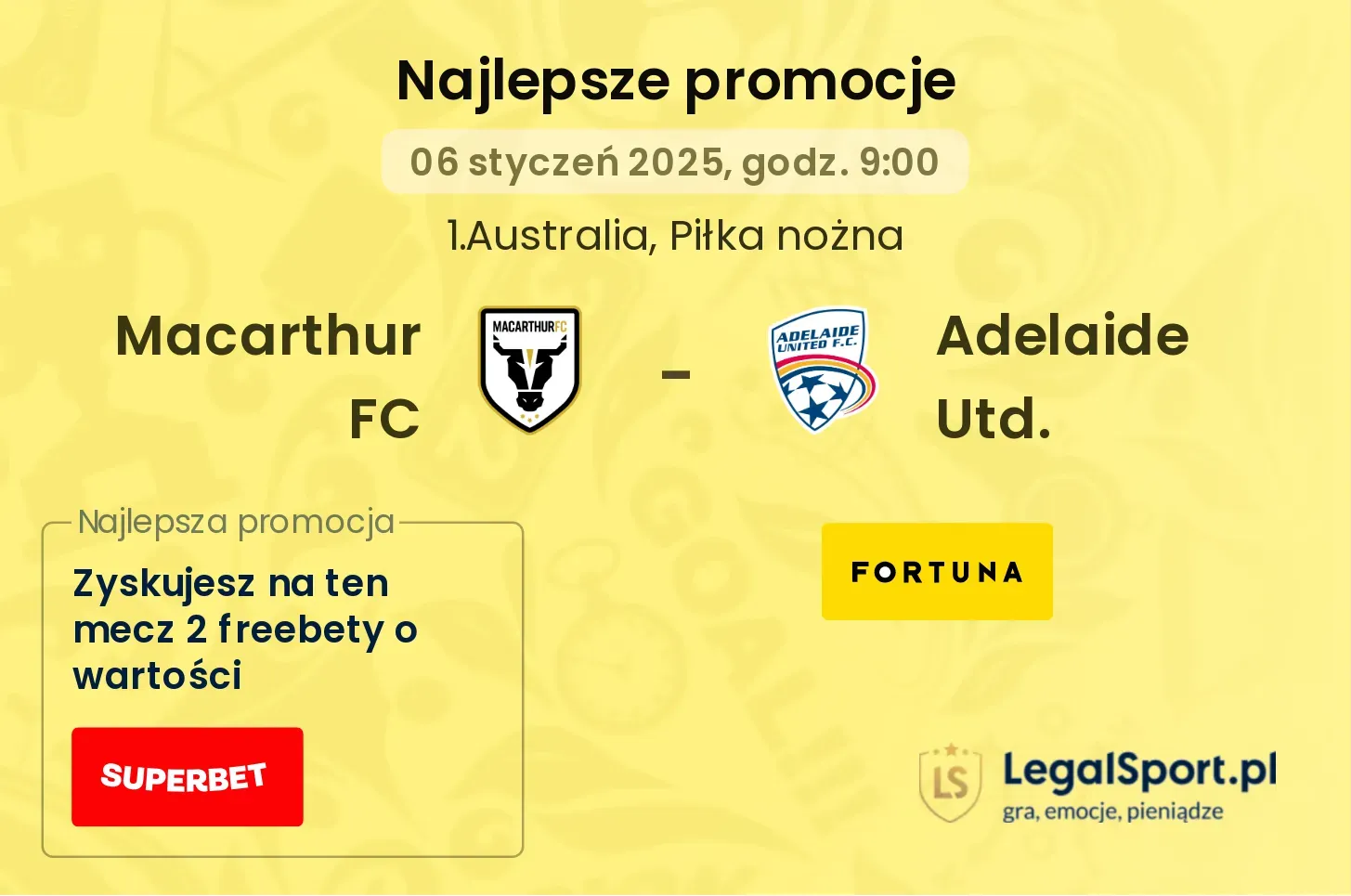 Macarthur FC - Adelaide Utd. promocje bonusy na mecz