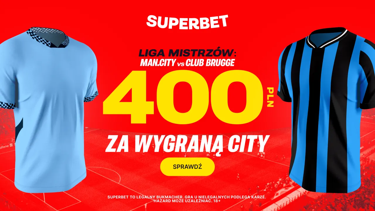 400 zł za wygraną Man City z Club Brugge