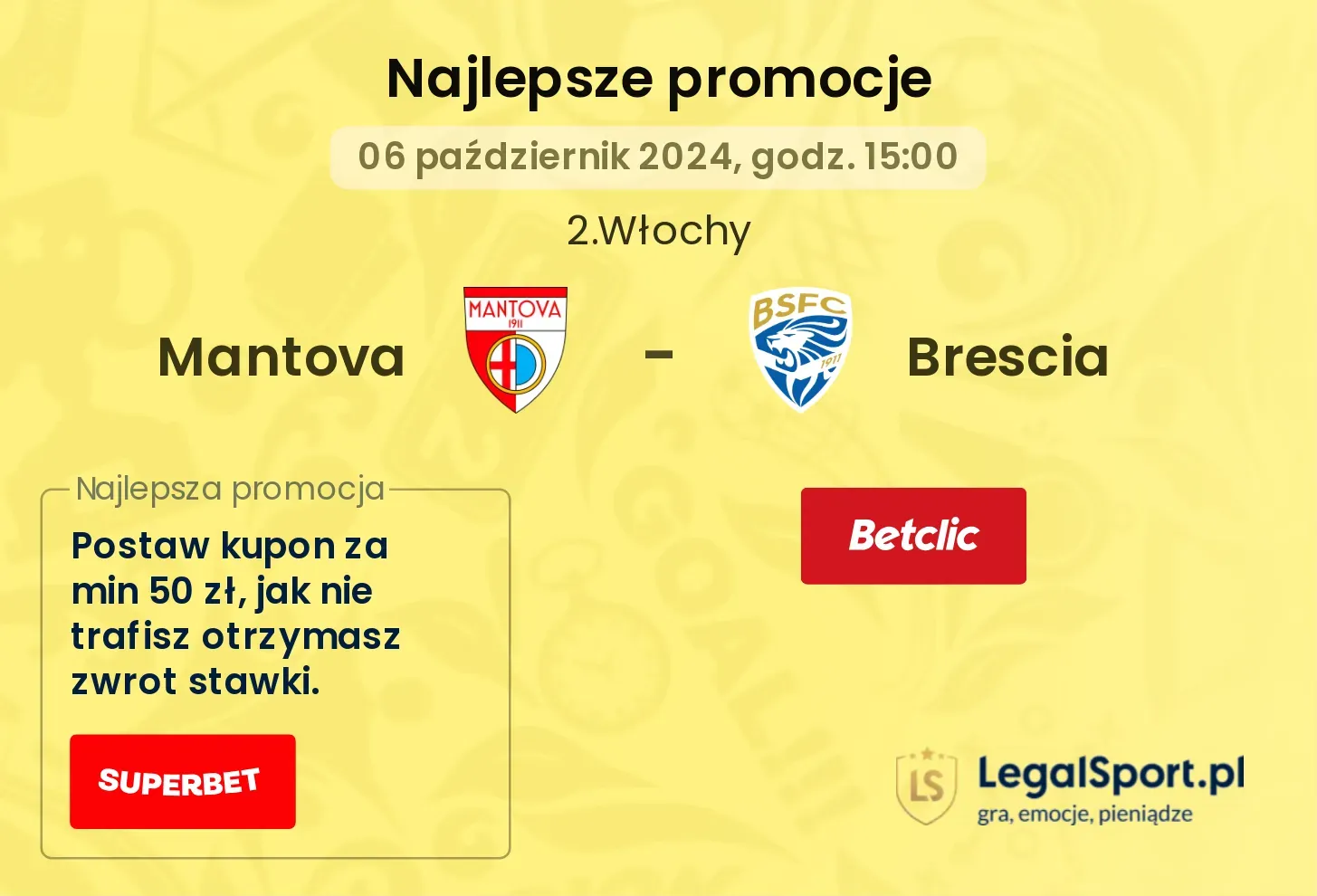 Mantova - Brescia promocje bonusy na mecz