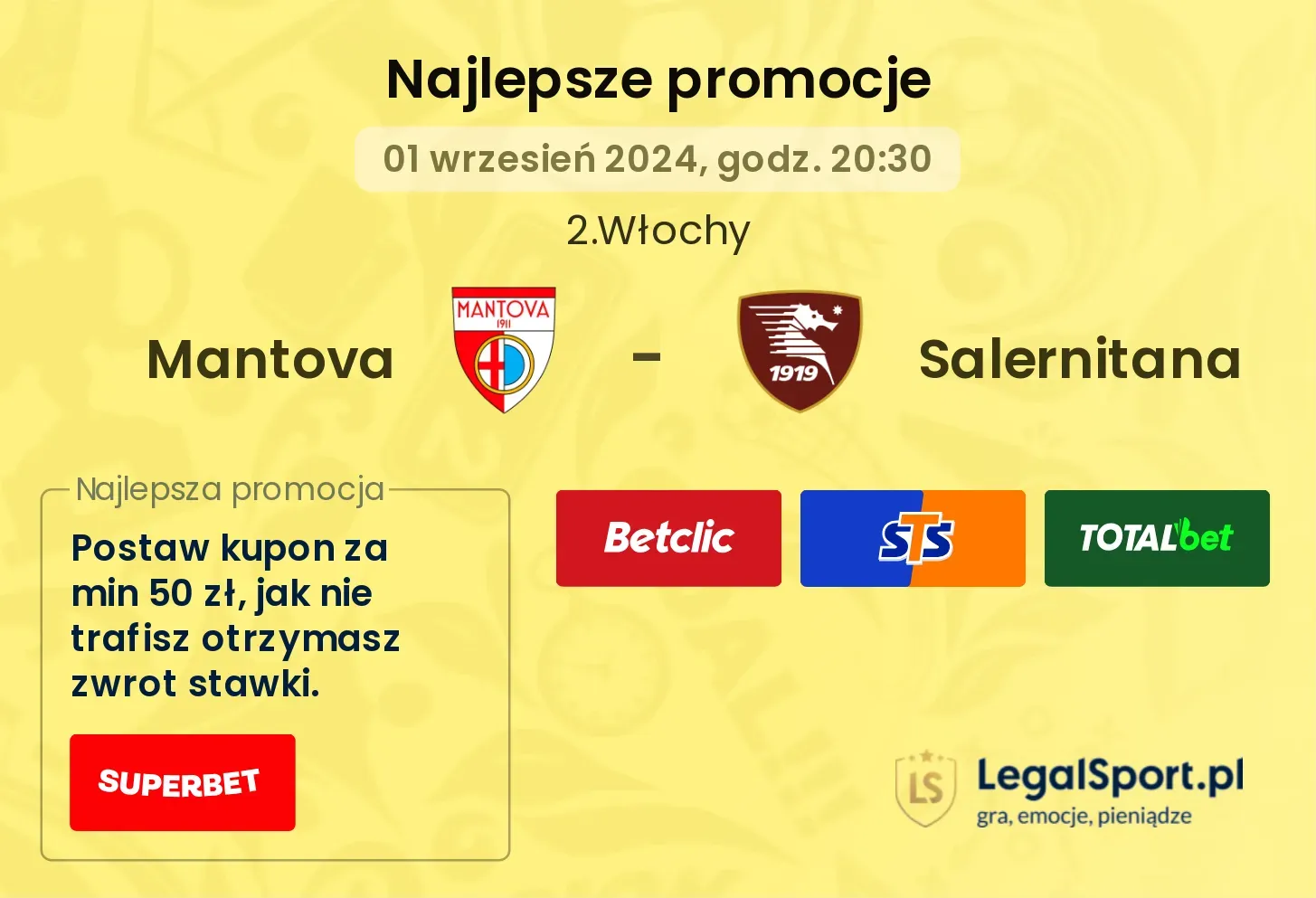 Mantova - Salernitana promocje bonusy na mecz