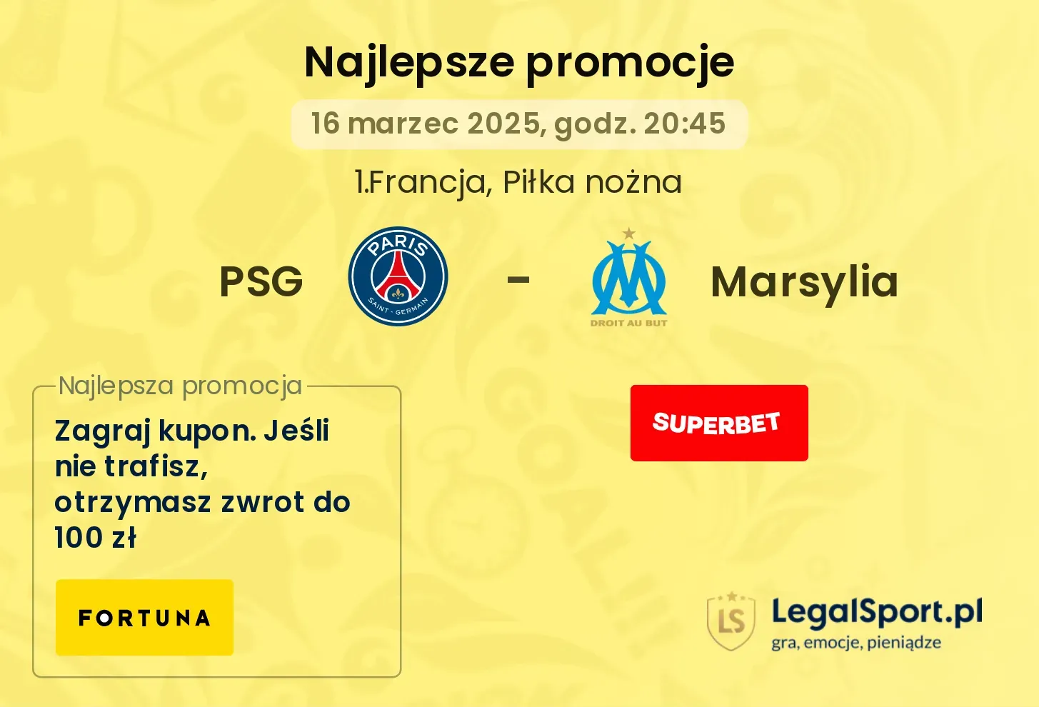 PSG - Marsylia promocje bukmacherskie