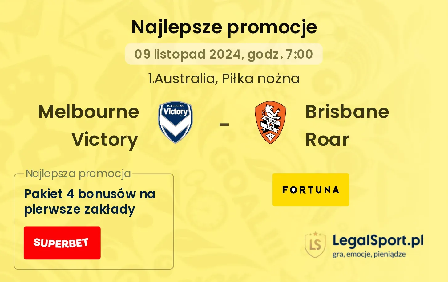 Melbourne Victory - Brisbane Roar promocje bonusy na mecz