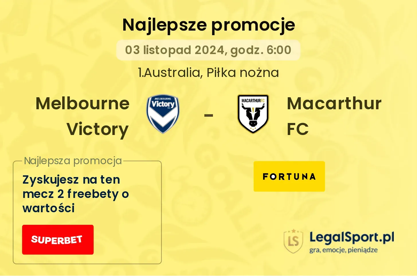 Melbourne Victory - Macarthur FC promocje bonusy na mecz