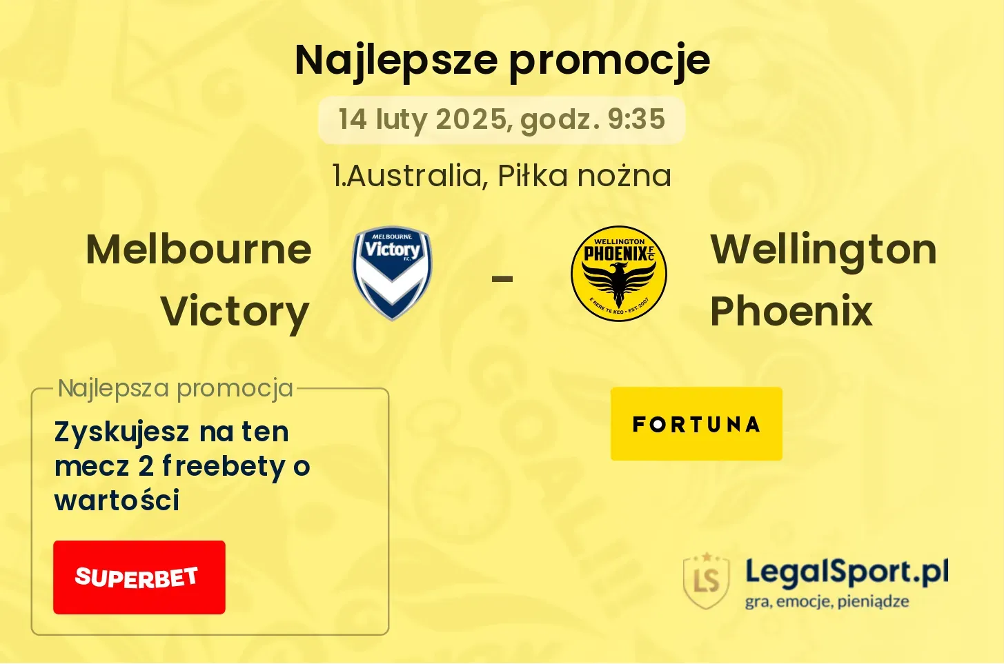 Melbourne Victory - Wellington Phoenix promocje bonusy na mecz