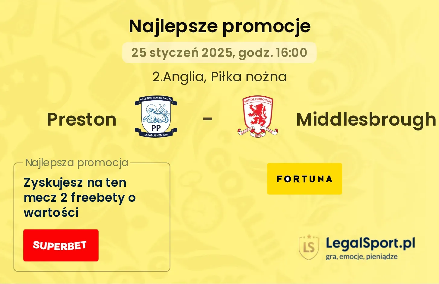 Preston - Middlesbrough promocje bukmacherskie