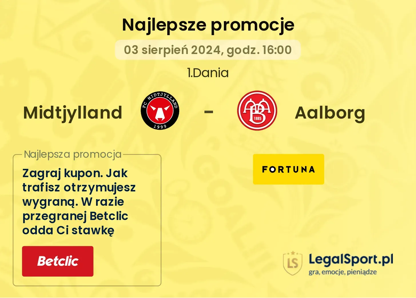 Midtjylland - Aalborg promocje bonusy na mecz