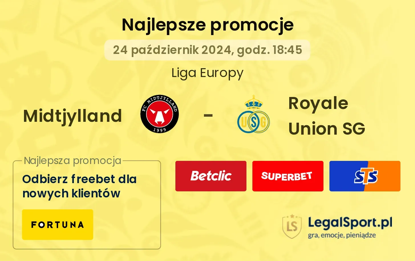 Midtjylland - Royale Union SG promocje bonusy na mecz