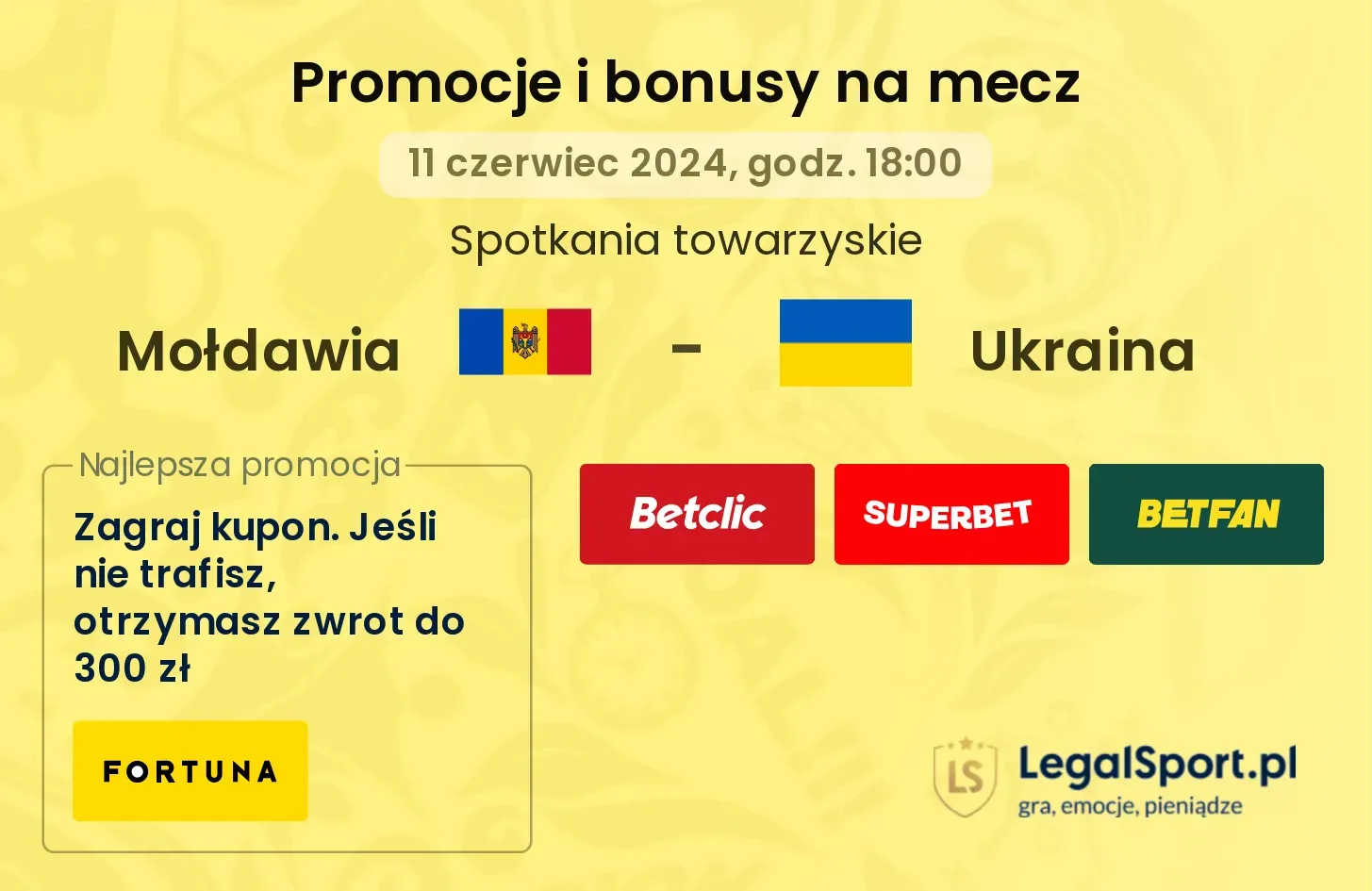 Mołdawia - Ukraina promocje bonusy na mecz