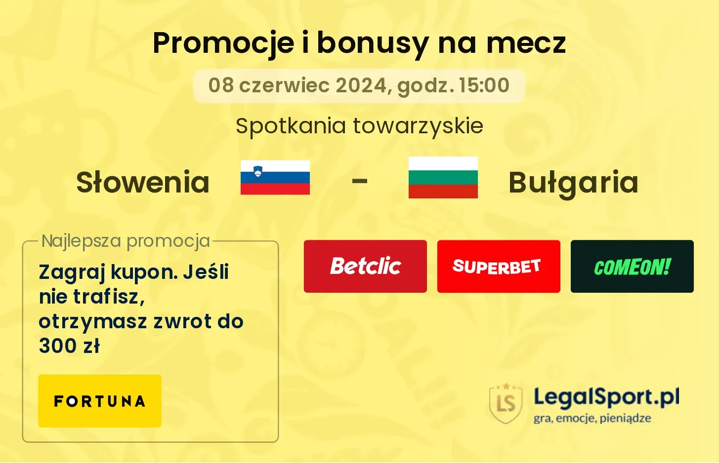 Słowenia - Bułgaria promocje bonusy na mecz