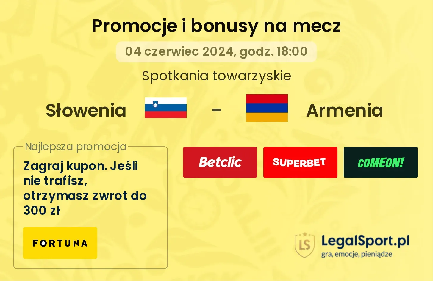 Słowenia - Armenia promocje bonusy na mecz