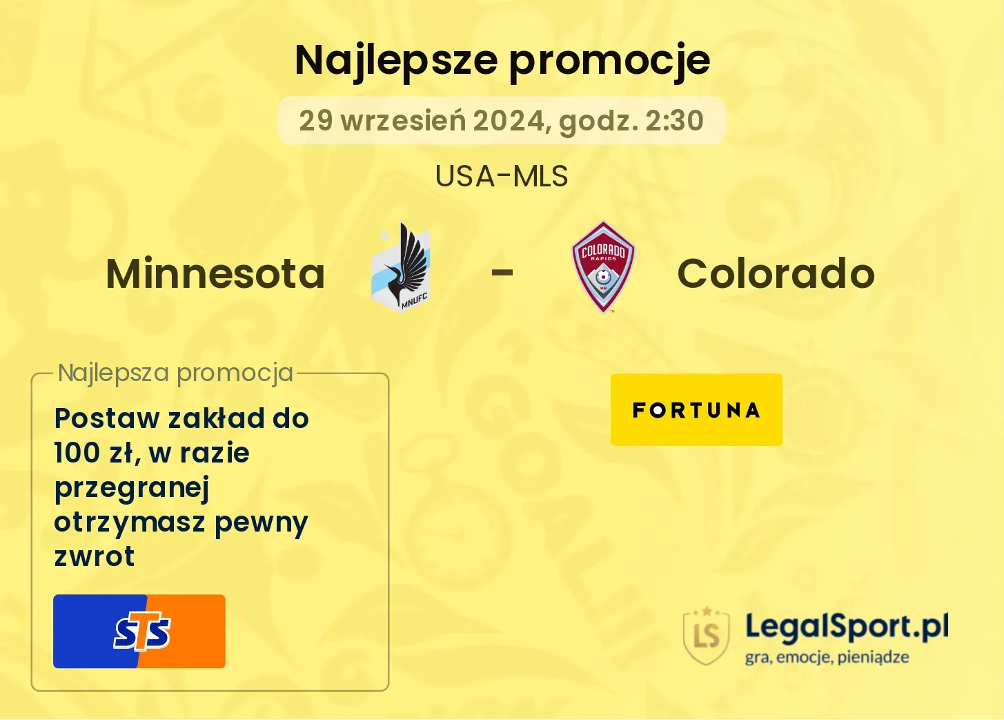 Minnesota - Colorado promocje bonusy na mecz