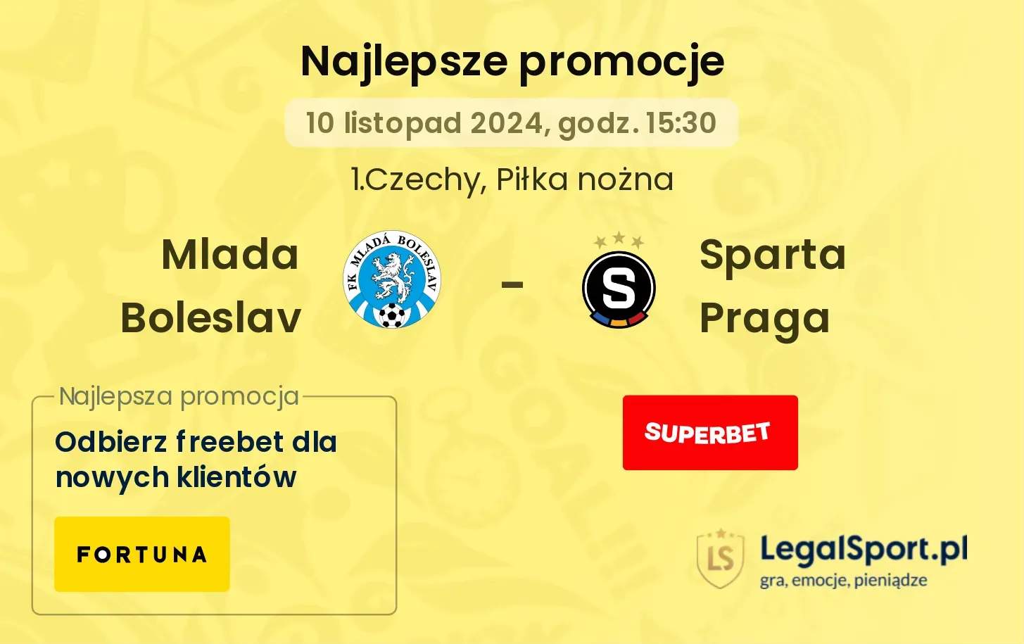 Mlada Boleslav  - Sparta Praga promocje bonusy na mecz